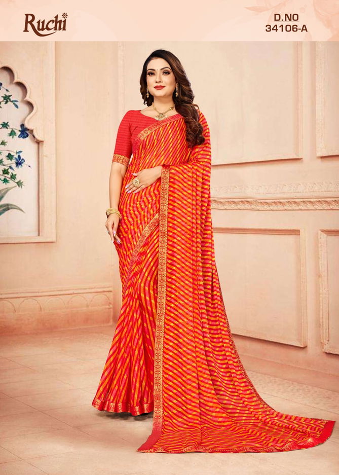 Simayaa Lehriya 106 Chiffon Printed Sarees Wholesale Price In Surat